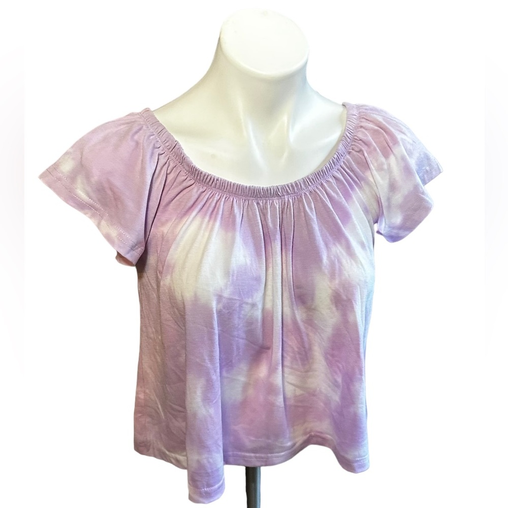 TYE DIE OFF SHOULDER TOP| size L